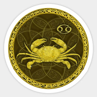 Zodiac Cancer Brown Sticker